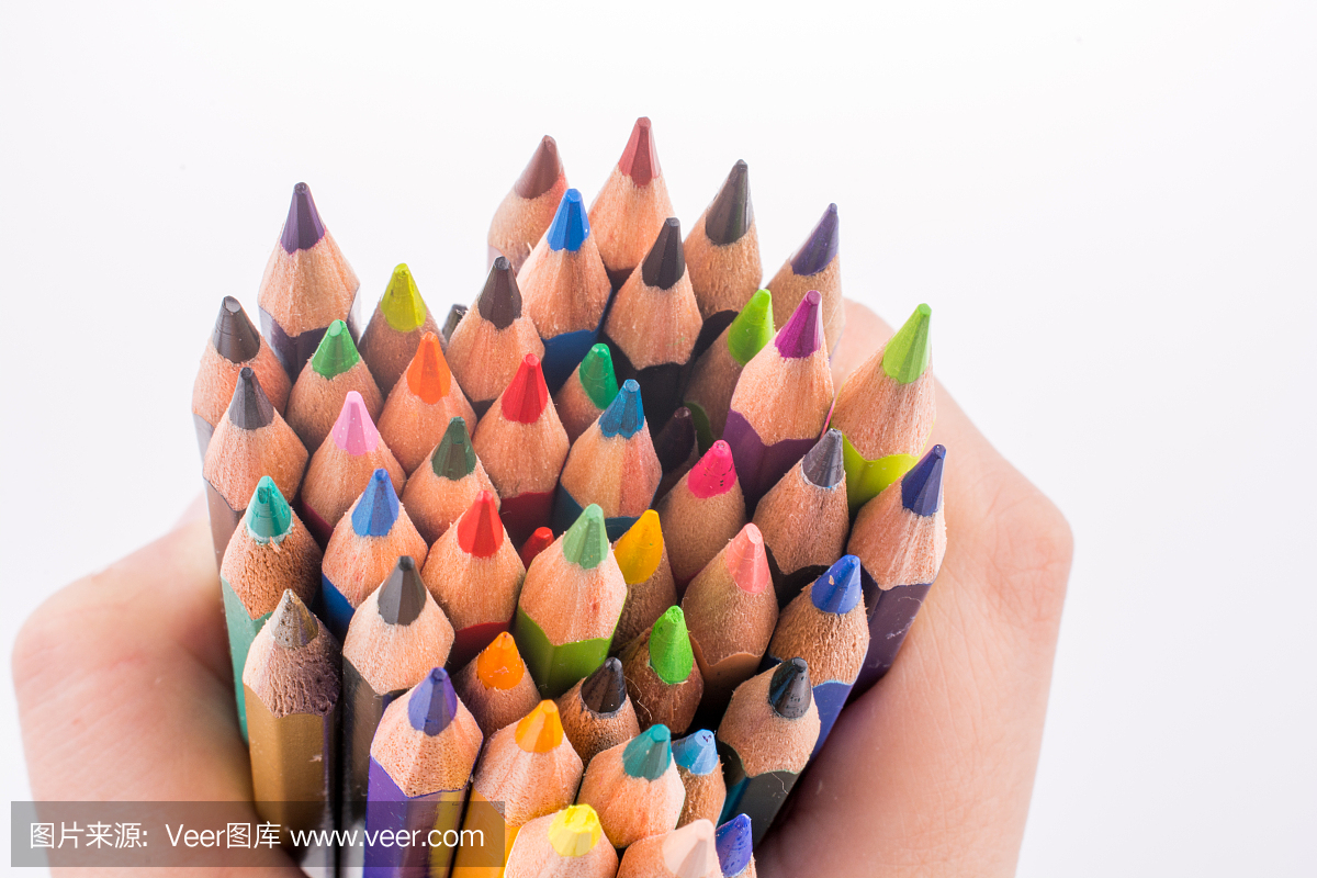 彩色铅笔的各种颜色